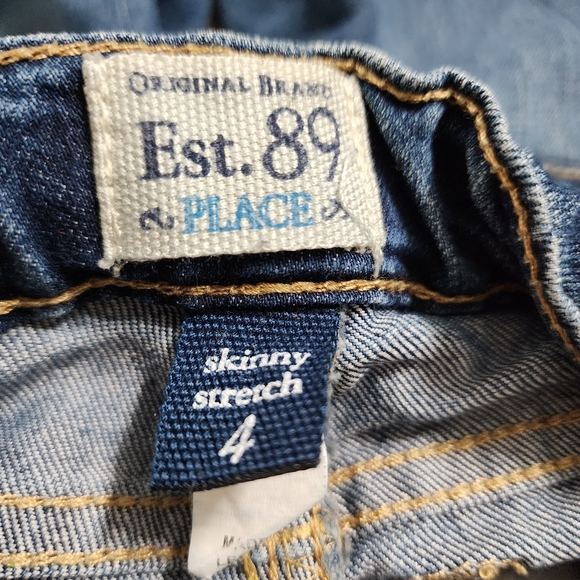 🌺3/$20 Children's Place skinny stretch jeans adjustable waist little gir - Picture 4 of 5